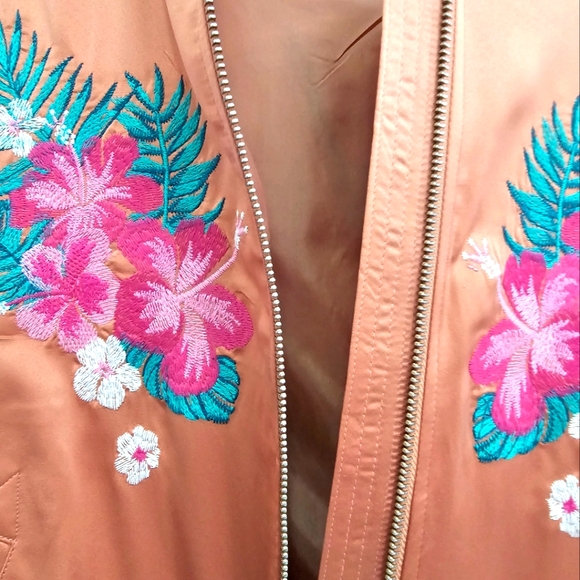 NWT MOSSIMO SILKY EMBROIDERED JACKET 100S ci5i - Picture 2 of 7